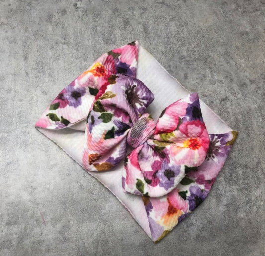 Pink / Purple Floral Bow