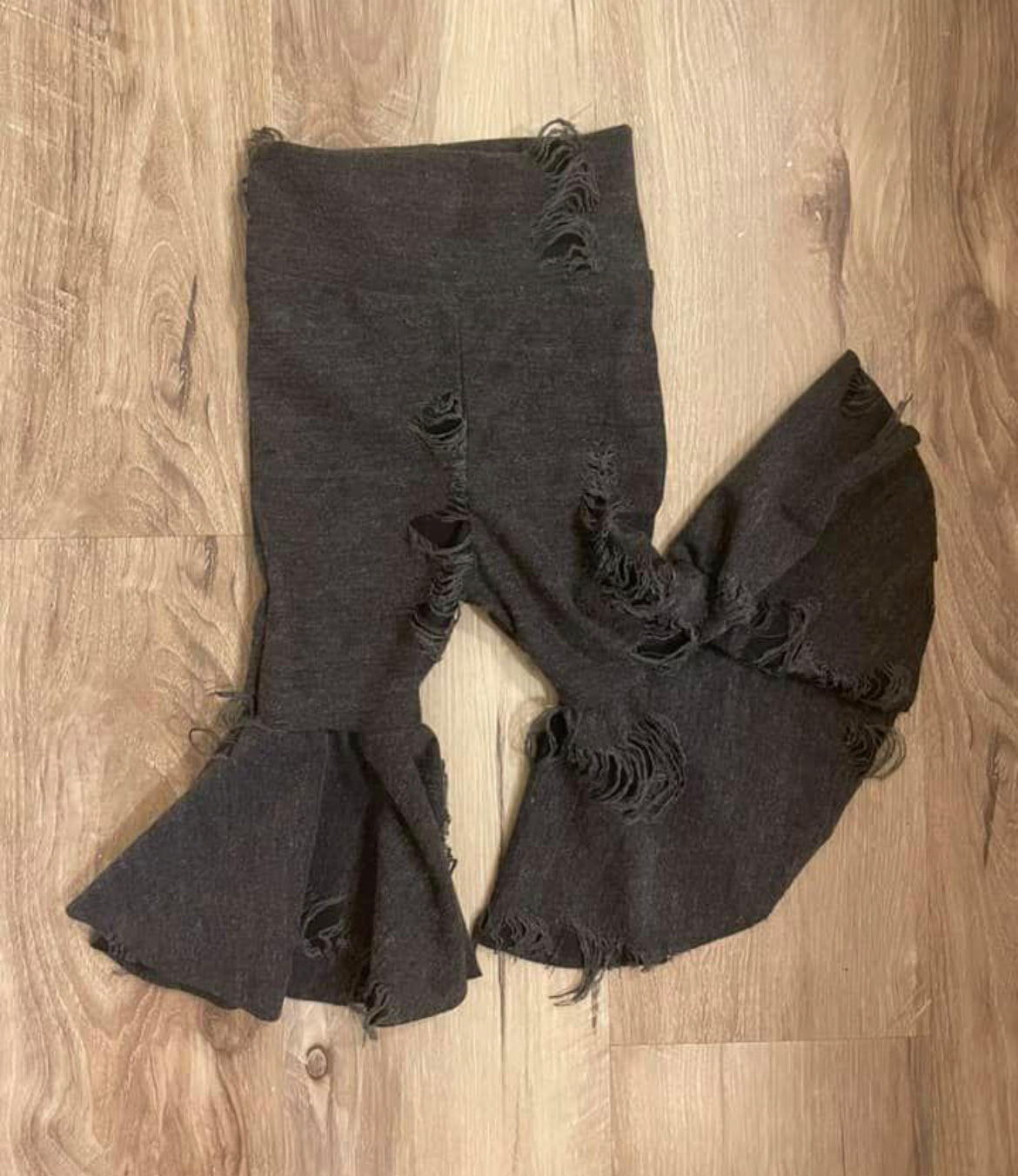 Zombie Distressed Bell Bottoms