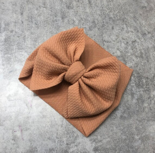 Taupe Peach Bow