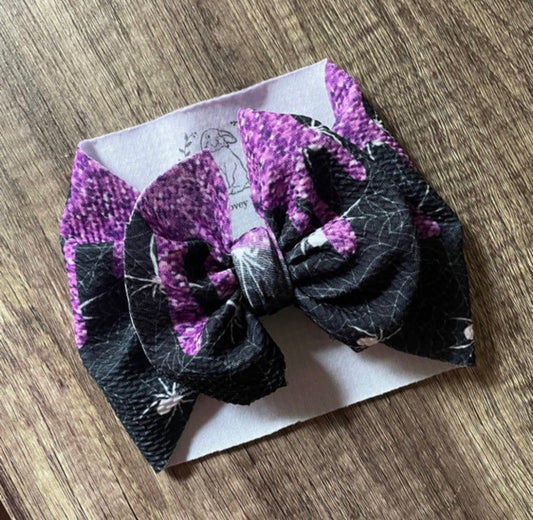 Purple Glitter Slime Bow
