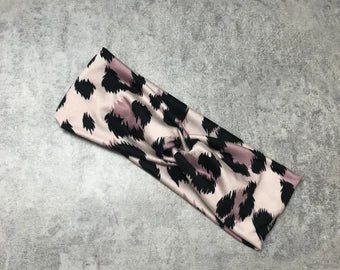 Mauve Leopard Headband