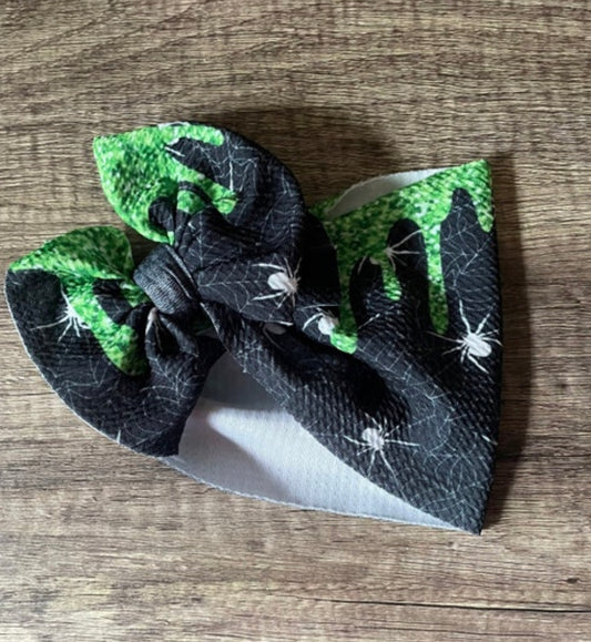 Green Glitter Slime Bow