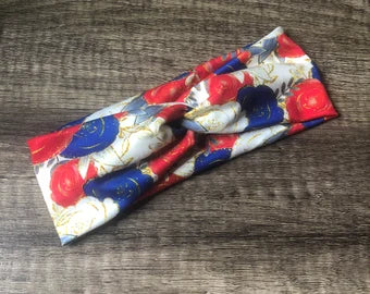 Patriotic Floral Headband