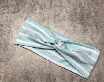 Light Blue Stripe Headband