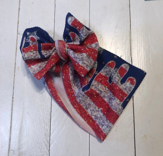 Dripping American Flag Bow