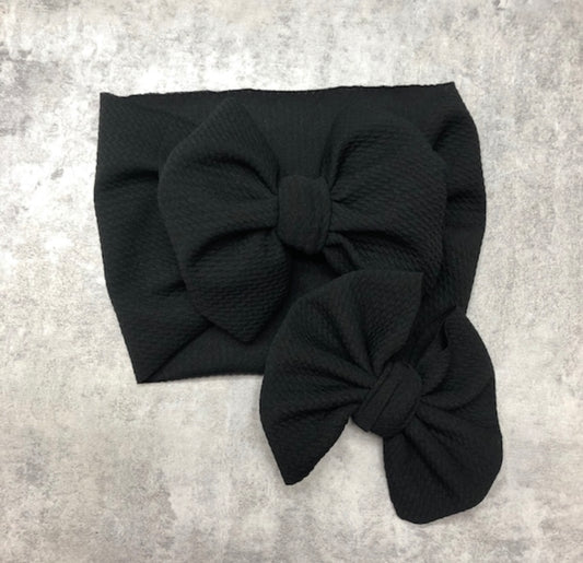 Solid Black Bow