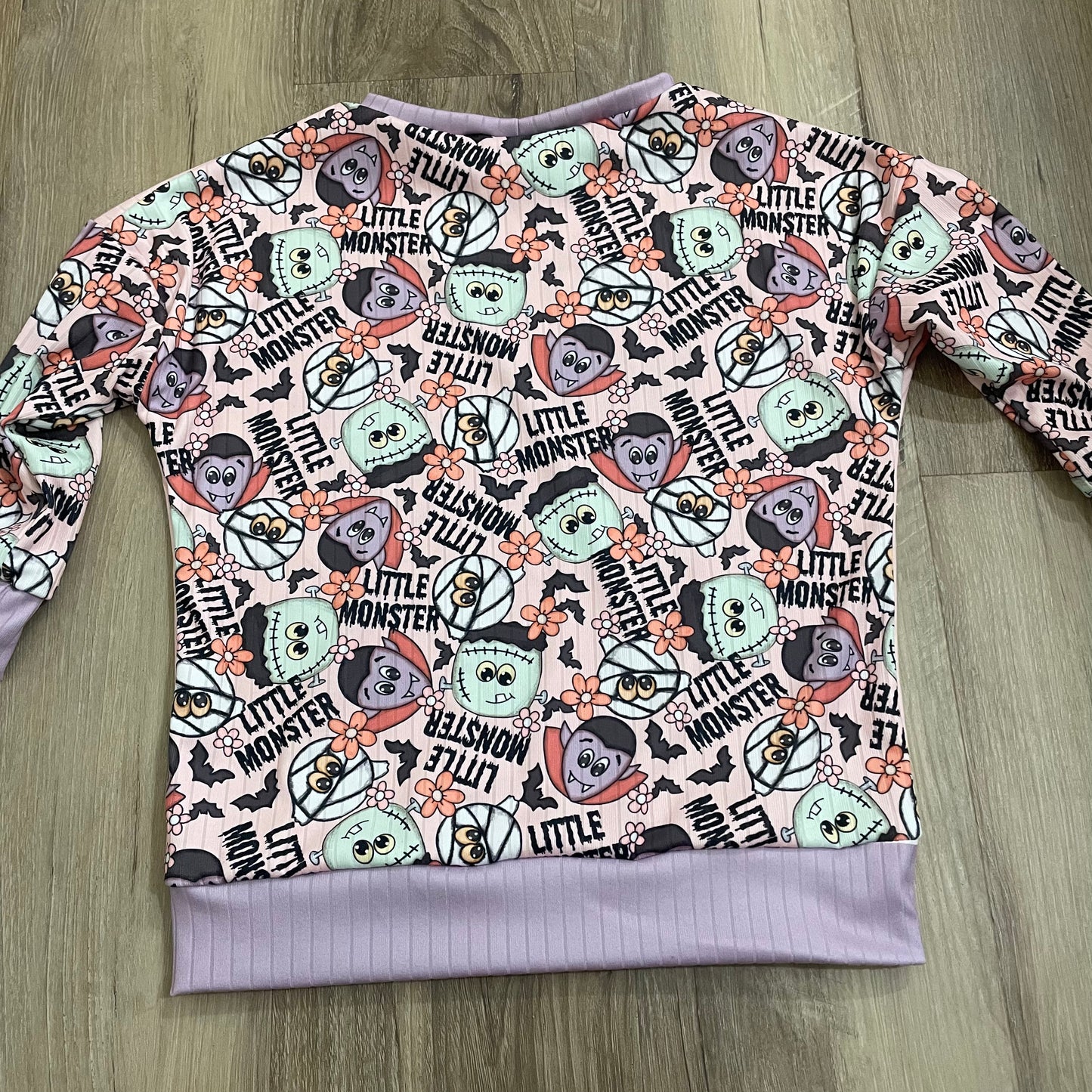 Pink Little Monster Long Sleeve Dolman Top