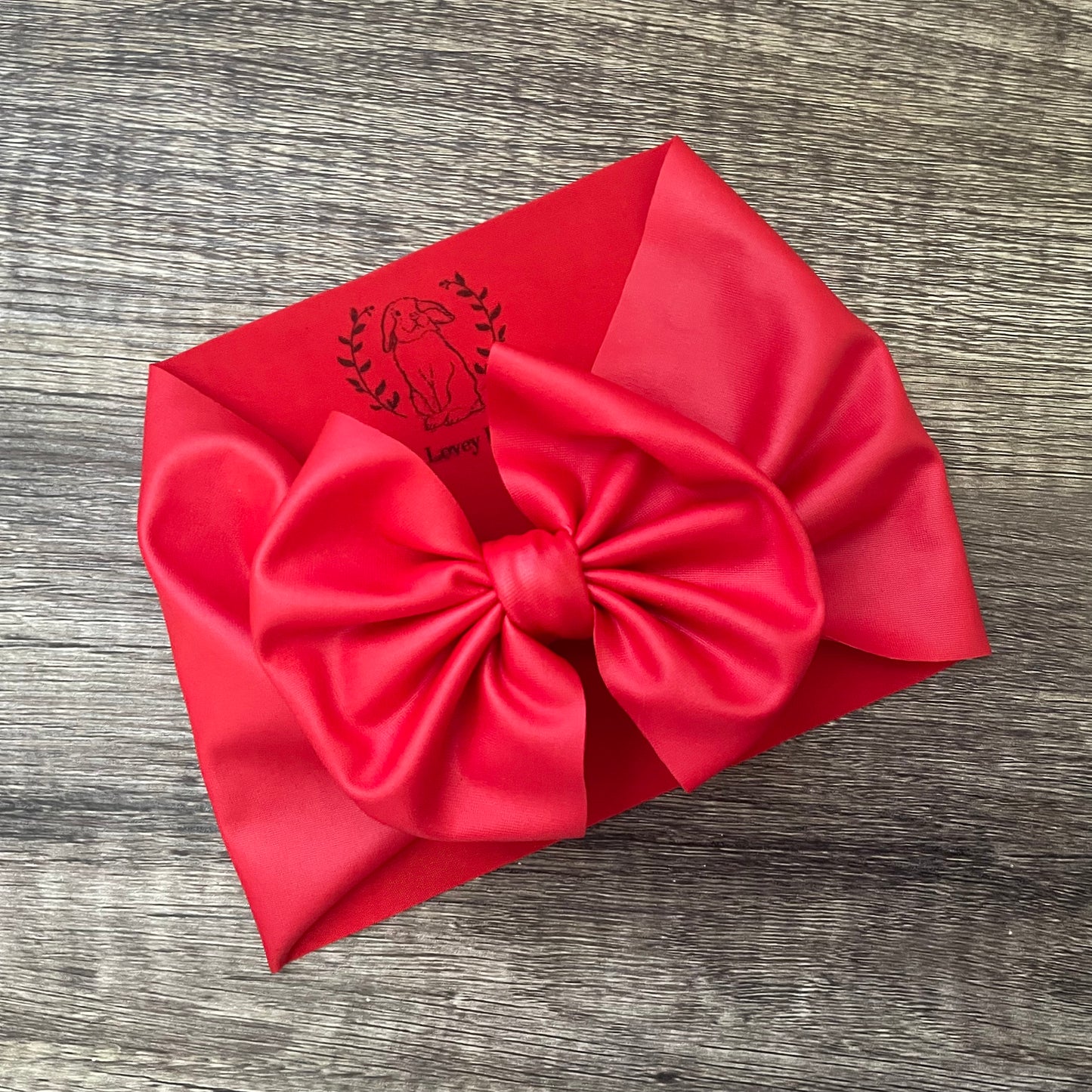 Christmas Bow red pleather