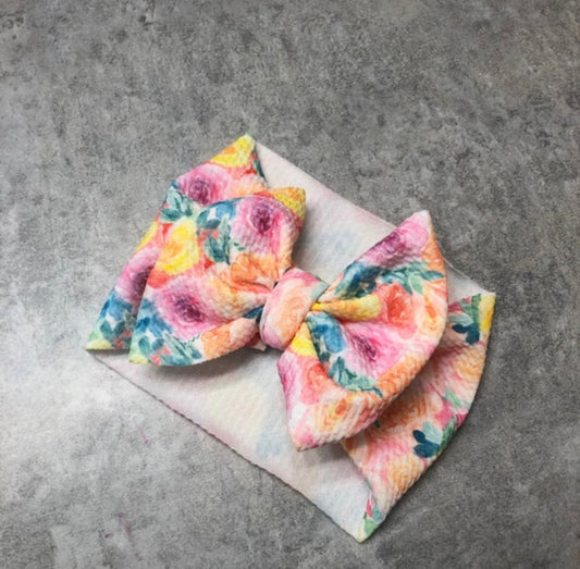 Bright Floral Bow