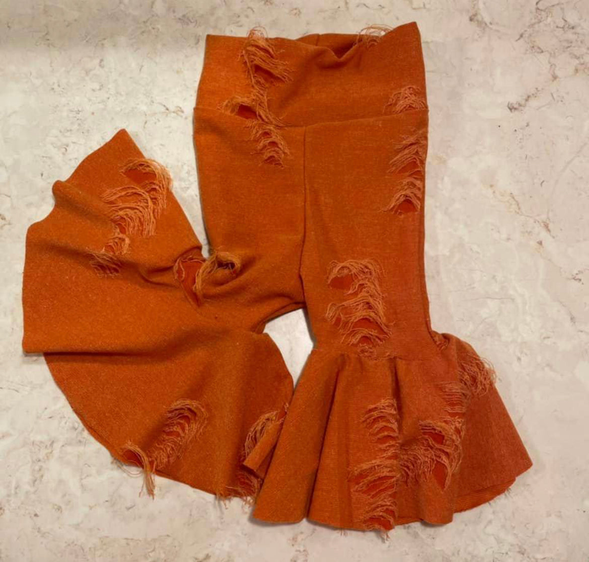 Zombie Distressed Bell Bottoms