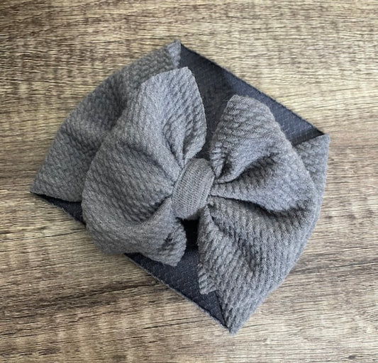 Grey Sweater Bow