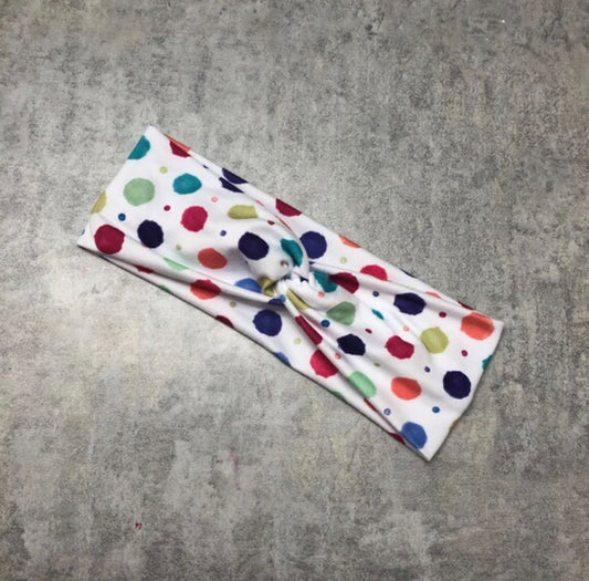 Watercolor Dot Headband